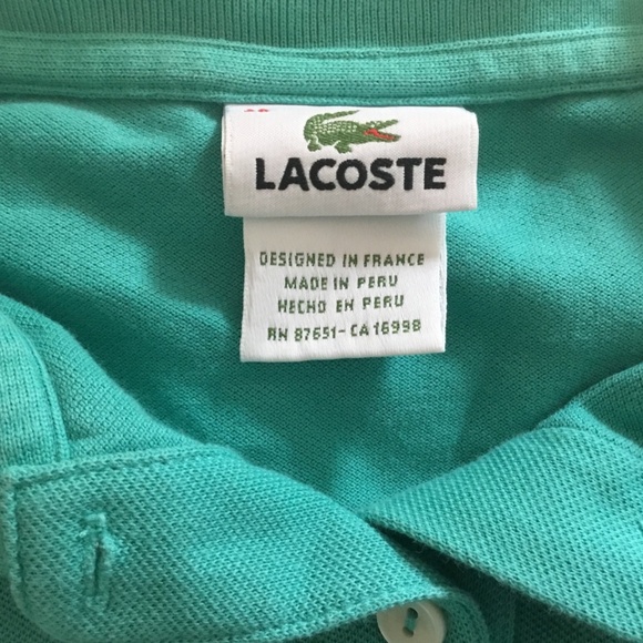 Women’s Lacoste Teal Cotton Polo - Picture 3 of 5